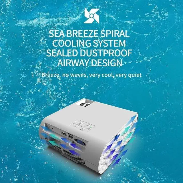 Alt view image 4 of 5 - HD Home Video Projector Brightness with Display Home Movie Projector 1080P Supported Compatible with Lumens Support Projector 300-1200 Inch Display Shooting Distance 1.25-2.5M