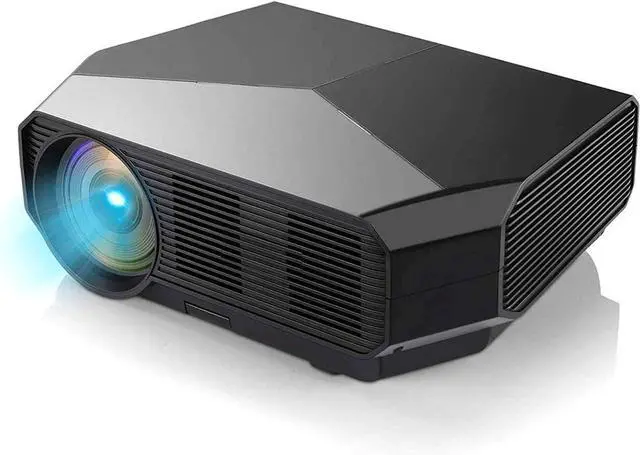 Main image of Video Projectors, Projector with Small Projector Projection Screen 4600lm with 200" Display, Projector 1080p Supported, Hi-fi Speakers, Compatible Hdmi, USB, Vga, Av (Black)