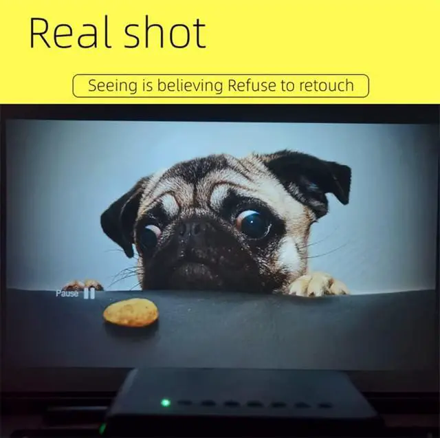 Alt view image 4 of 5 - Small Projector 3600 Lumens Support Full 1080P LED Projector Big Screen Portable Home Smart Video (D)
