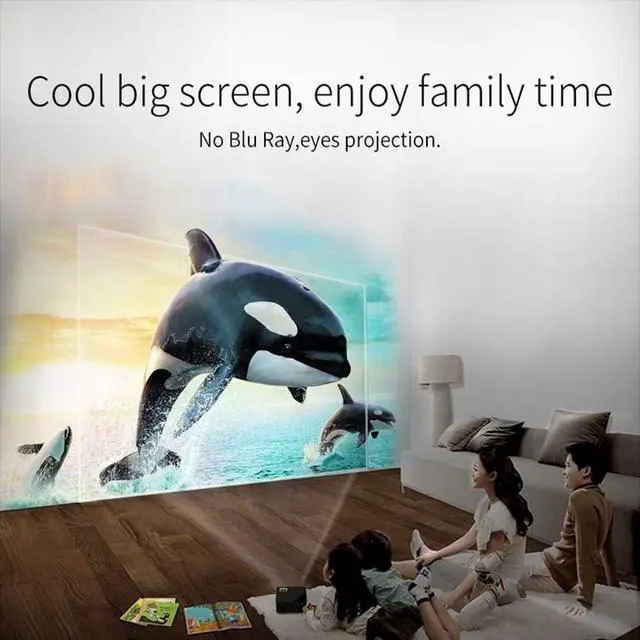Alt view image 3 of 7 - Small Projector Brightness Projector Support 1080P Display Portable Movie Projector LED Life and Compatible with Home Entertainment LCD Projector with 3500 Brightness HD 1080P