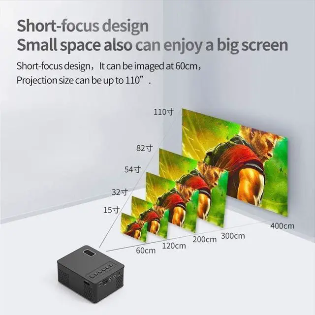 Alt view image 7 of 7 - Small Projector Brightness Projector Support 1080P Display Portable Movie Projector LED Life and Compatible with Home Entertainment LCD Projector with 3500 Brightness HD 1080P