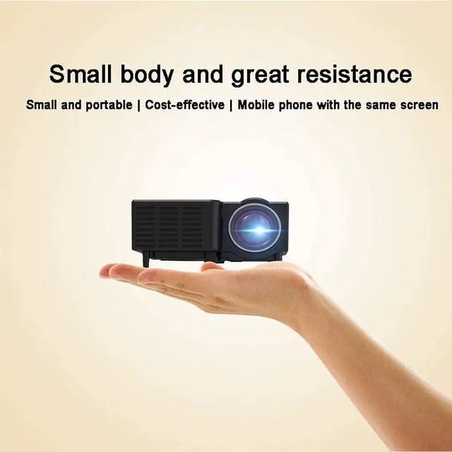 Alt view image 5 of 5 - Projector with 50 Inch Projector Screen, 1080P Full HD Supported Video Projector, Mini Movie Projector Compatible with TV Stick HDMI VGA USB TF AV, for Home Cinema & Outdoor Movie.Black
