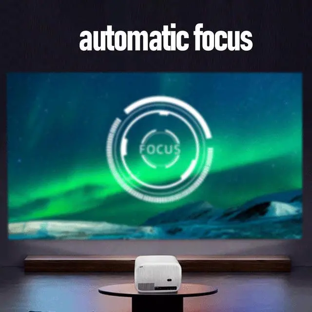 Alt view image 4 of 7 - Smart Projector, WiFi Projector, 1080P HD Auto Focus, Intelligent Obstacle Avoidance, Portable Design, Bluetooth Theater Projector for Home Camping Club (25/20/20)