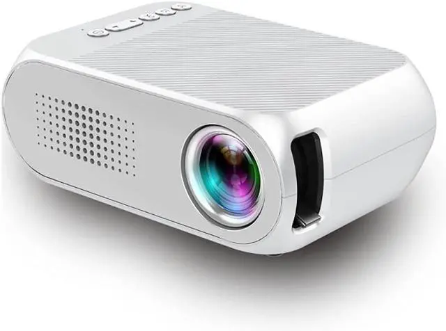 Main image of 1080P HD Projector, Built-in Battery Projector, Household LED, Mini Portable HD Projector, HDMI, VGA, USB, Laptop, White