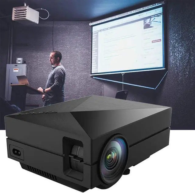 Alt view image 3 of 6 - Mini 1080P Home Theater Projector, Portable LED Projector 30-130 Inch Projection Size, Compatible with HDMI/VGA/USB/AV, TV Stick, PS4 Etc.