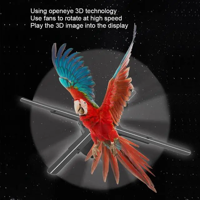 Alt view image 5 of 7 - 3D Hologram Fan, 65cm 3D Holographic Advertising Machine, Interconnection 3D Hologram Projector Advertising Display, for Party AC 100240V(US)