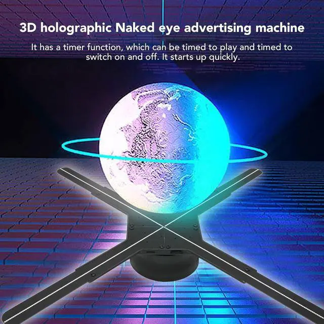 Alt view image 4 of 7 - 3D Hologram Fan, 65cm 3D Holographic Advertising Machine, Interconnection 3D Hologram Projector Advertising Display, for Party AC 100240V(US)