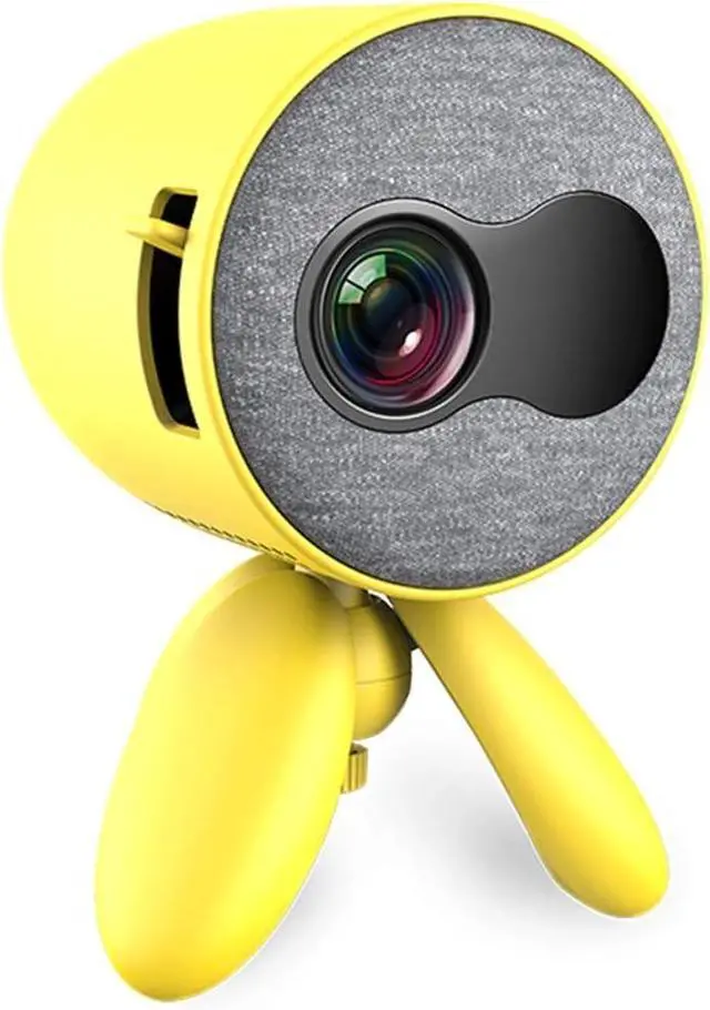 Main image of Mini Projector Child Portable Projector Support HD 1080p LED Video Projector 360 Rotation Stereo Speaker with TV Stick Laptop DVD Xbox PS3 PS4 for Home Movie Party Games White (Yellow )
