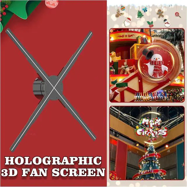 Alt view image 2 of 7 - Hologram Fan 19.7 3D Fan-shaped Holographic Projector Chrismas Advertising Display Hologram Fan Advertising Imaging Light 3D Display WiFi Remote Projector For Chrismas Halloween Exhibition P50 for Bu