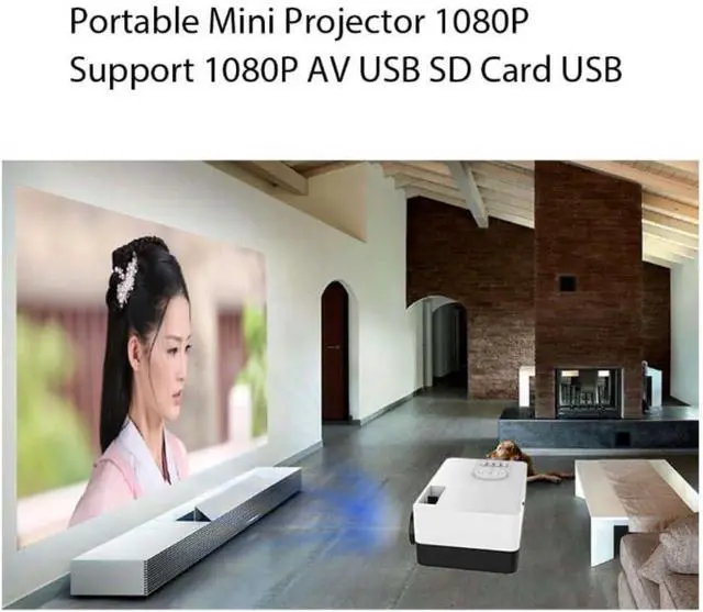 Alt view image 5 of 7 - Mini Projector Portable Video-projector,Phone Projector 1080P Full HD Supported,Home Theater Movie Projector, Small Projector Compatible with Various Peripherals (240P,Pink)