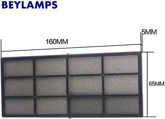 Alt view image 2 of 4 - Replacement air filter for ELPAF47 projector EB-530 EB-536Wi EB-2040 /PowerLite 535W /530/520 /525w /536Wi /EB-2140W EB-520 EB-525W EB-530S EB-535W EB-536WI H673B