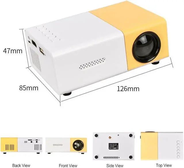 Alt view image 6 of 6 - RUNAAJA Mini Projector USB LED 1080P Home Cinema Portable Pocket Projector Party LED Pico Video Projector for Home Theater Movie Projector with HDMI USB Interfaces and Remote Control (Blue)