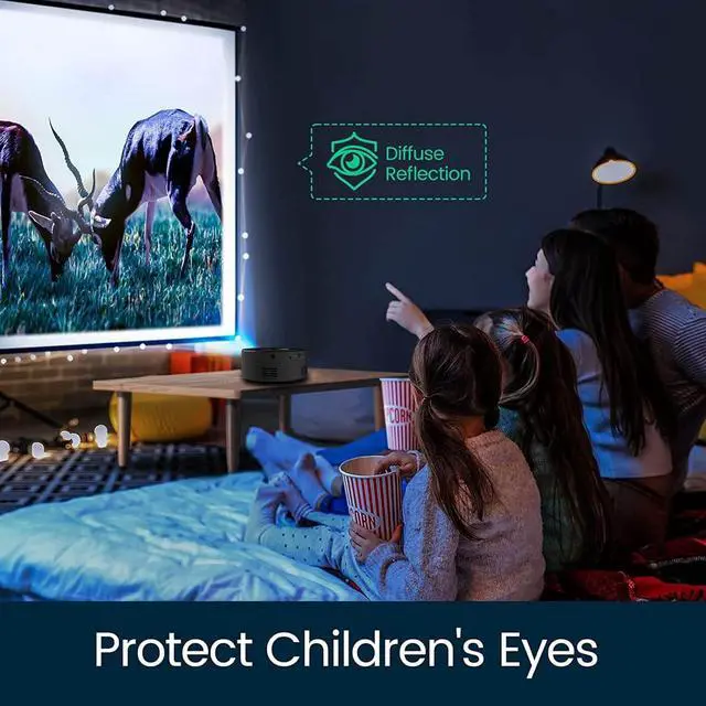 Alt view image 7 of 7 - Mini Projector, 100 Inch Screen HD Portable Projector Compatible with USB