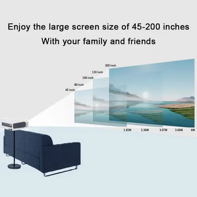 Alt view image 3 of 7 - ePP-4300PRO portable Projector, NATIVE RESOLUTION 1920*1080 SUPPORT 4K RESOLUTION can connect to mobile phone, Android OS, or iOS, Window, to your PC, laptop, Tablet, more.