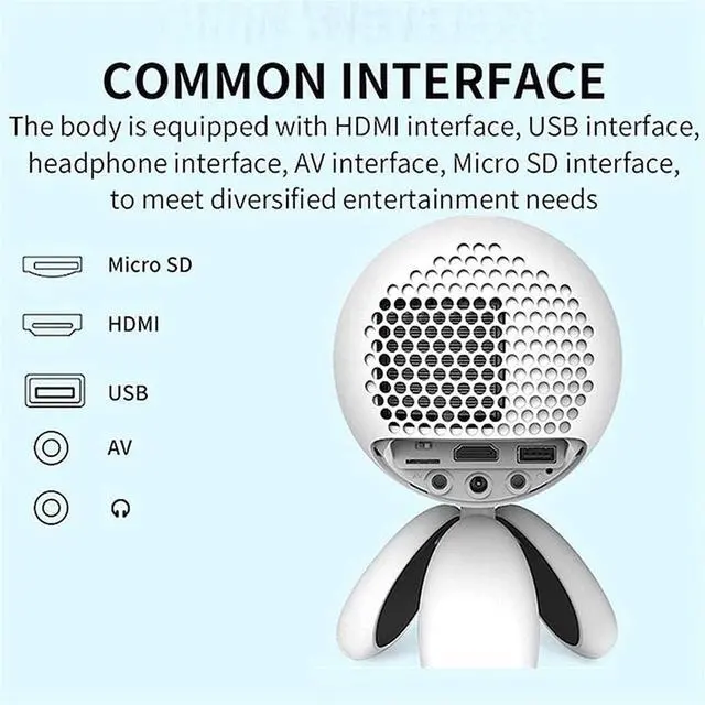 Alt view image 5 of 6 - Mini Projector, LCD Video Projector for Children Present,Home Theater,Game,Outdoor Entertainment with HDMI USB AV Micro SD Input and Remote Control