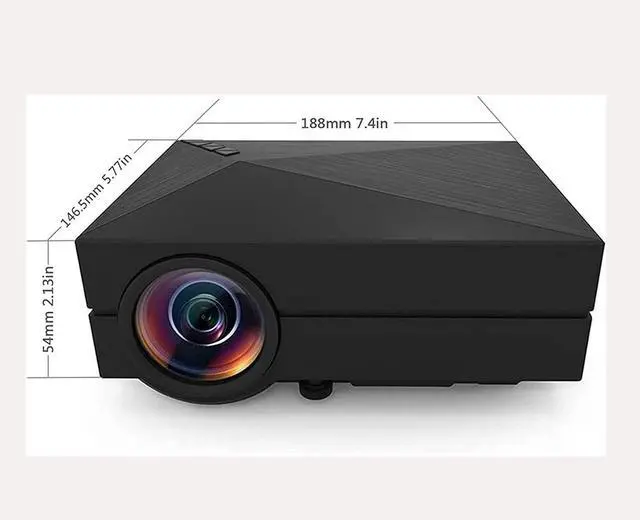 Alt view image 7 of 7 - TOEWOE Mini Projector, Portable Outdoor Movie Projector, Full HD 1080P Supported, Home Movie Projector, Compatible with HDMI, VGA, USB, AV, Laptop