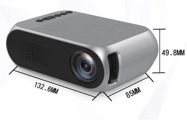 Alt view image 7 of 7 - TOEWOE Portable Video Projector - Full HD 1080P Supported, Outdoor Movie Projector, Portable Mini Projector Compatible with HDMI, USB, AV, TF Card (Color : White)