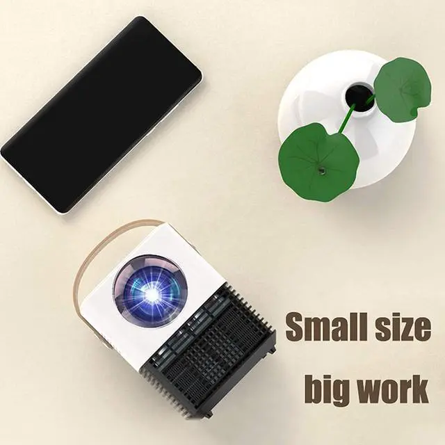 Alt view image 3 of 7 - Projector,100ANSI Lumen Video Projector 1080P HD Portable with ±15° 4D Zoom Keystone, 150''Display Dual Speakers 30000Hours Home