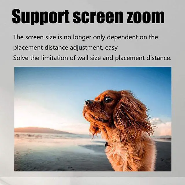 Alt view image 5 of 7 - Projector,100ANSI Lumen Video Projector 1080P HD Portable with ±15° 4D Zoom Keystone, 150''Display Dual Speakers 30000Hours Home