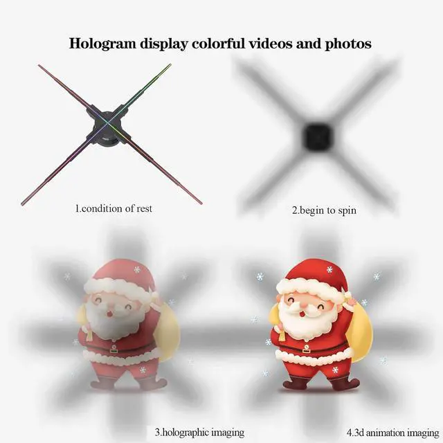 Alt view image 6 of 7 - 3DHologramFan 100cm and 52cm 3DHologram Projector HD LED ResolutionAdvertising Display with Remote and Bluetooth and WiFi,700 Video Library and for Business,Bar,Halloween Missyou 20.5 Inch