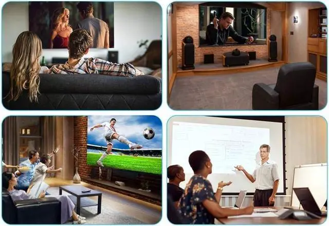 Alt view image 2 of 7 - HD Home Theater Video Projector, HDMI USB PC Support 1080p Game Movie Support