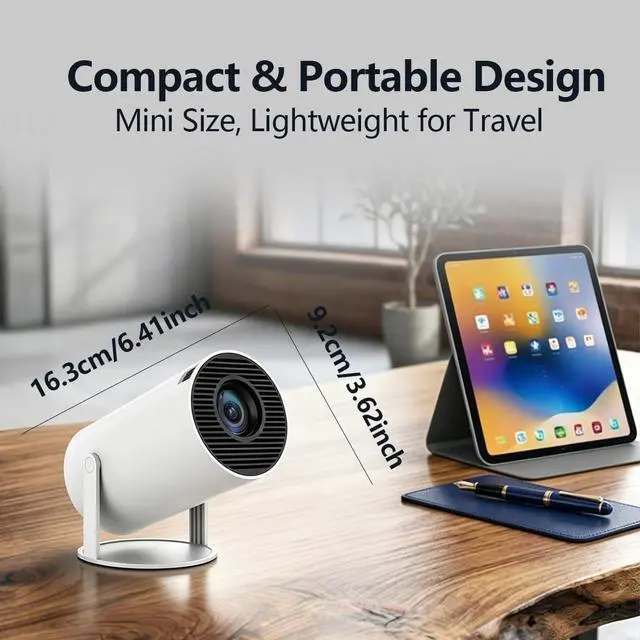 Alt view image 6 of 7 - Mini Projector with WiFi and Bluetooth,4K Support Portable Projector