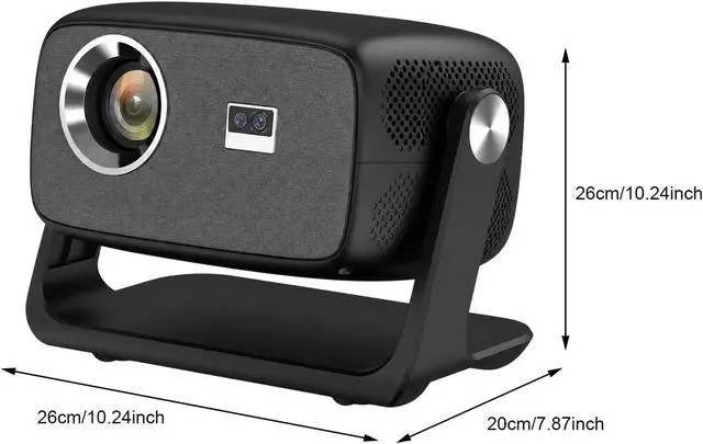 Alt view image 2 of 7 - Smart Projector with WiFi and Bluetooth, Built-in Rotating Pan-tilt Mount