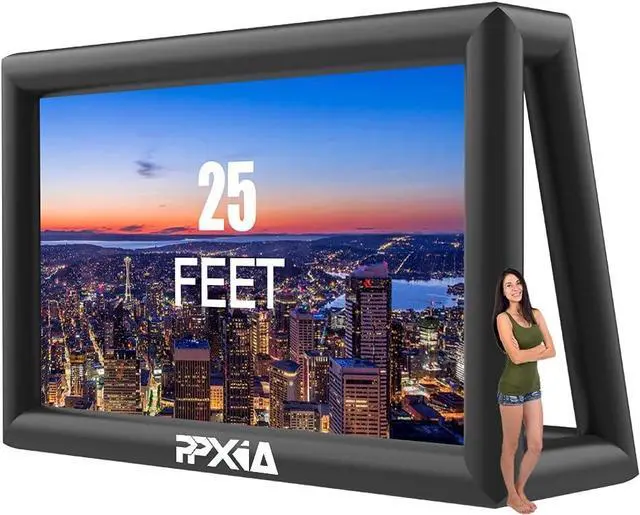 Main image of Inflatable Movie Screen Outdoor Projector Screen for Outside 25ft, Large Blow Up Screens Front and Rear Projection with Air Blower, Best for Movie Nights Backyard Home Theater