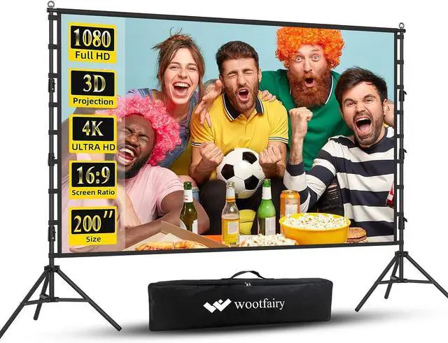 Main image of Wootfairy 200inch Outdoor Projector Screen with Stand Portable Wrinkle-Free
