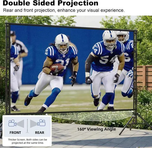 Alt view image 5 of 6 - Wootfairy 200inch Outdoor Projector Screen with Stand Portable Wrinkle-Free