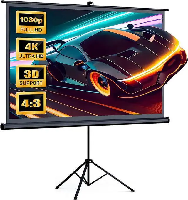 Main image of ASTRASCREEN Portable, 92 Inch Projector Screen with Stand 16:9. Pantalla para Proyector. Outdoor Projector Screen, Led Film Screen for Projector Indoor and Home Theater