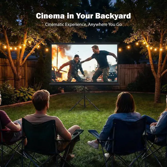 Alt view image 6 of 7 - ASTRASCREEN Portable, 92 Inch Projector Screen with Stand 16:9. Pantalla para Proyector. Outdoor Projector Screen, Led Film Screen for Projector Indoor and Home Theater