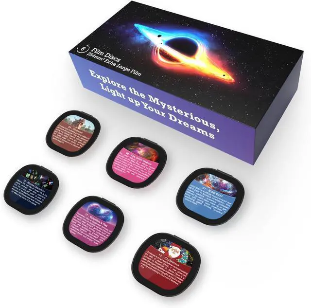 Main image of Set of 6 Replaceable Galaxy Projector Discs for Samosvit Home Planetarium Galaxy Projector with Meteor Effect Projection disc Set (Thematic Nebulas 1/6) Galaxy Disc