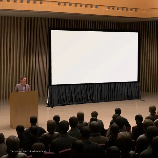 Alt view image 5 of 7 - SCREENPRO Black Fast Fold Projection Screen Skirt Covers Screen Legs, Wrinkle-Free, Fits 100"-144" Screens, Quick Install, Ideal for Conferences, Weddings & Large Events