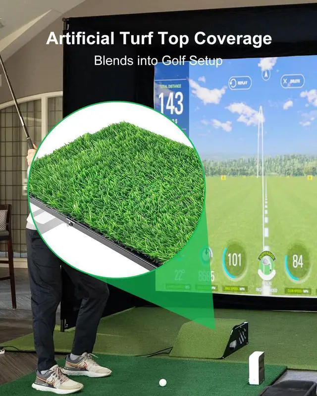 Alt view image 5 of 6 - Golf Simulator Projector Cover, Steel Enclosure with Cooling Fan Turf