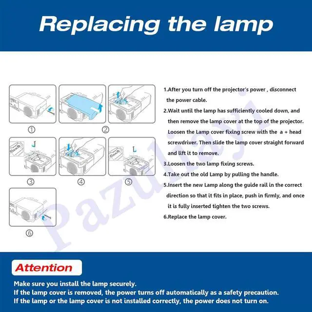 Alt view image 6 of 6 - LMP-H200 Replacement Projector Lamp Bulb for Sony VPL-VW40 VPL-VW50 VPL-VW60