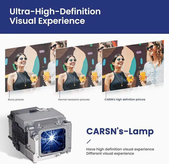 Alt view image 3 of 6 - CARSN for ELPLP94 Replacement Projector Lamp for 1781W 1795F 1785W 1780W /EB-1780W EB-1781W EB-1795F EB-1785W EB-1780 EB-178x EB-179x Lamp with Housing