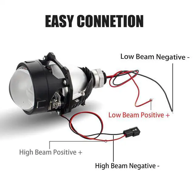 Alt view image 4 of 5 - 3.0 Inch Bi Projector Lens,Universal Projector Lens for Car Retrofit,Focus Beam with Sharp Cut Off Line,Hi/Lo Beam