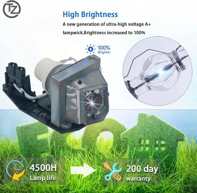 Alt view image 2 of 6 - OEM 330-6581/725-10229 Replacement Projector Lamp Bulb for for DELL 1510X 1610X 1610HD KFV6M Projector Lamp with Housing