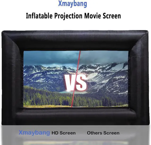Alt view image 4 of 6 - 18ft Inflatable Movie Projector Screen, Outdoor Projector Screen, Front/Rear Projection, Including Blower, Pedestal, Straps and Storage Bag