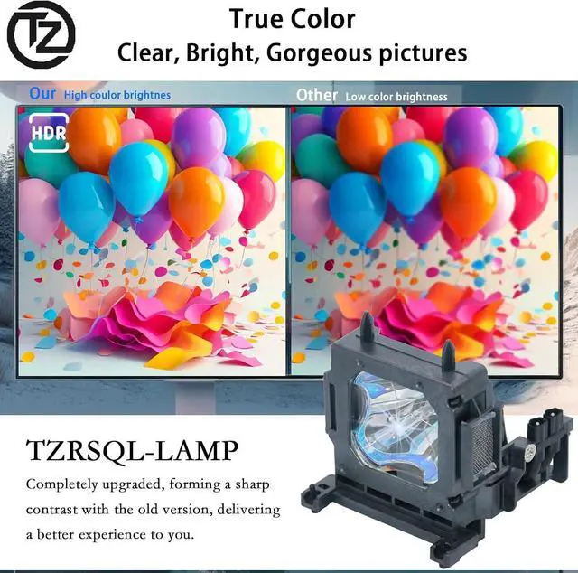Alt view image 3 of 6 - Original LMP-H202 LMP-H201 Replacement Projector Lamp Bulb for Sony VPL-HW30AES HW30ES HW50ES HW55ES VW95ES HW30 HW30ES SXRD HW40ES HW10 VW80 HW15 VW85 GH10 HW20 VW90ES VW70 with Housing