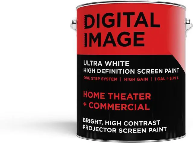 Alt view image 2 of 6 - Projector Screen Paint - High Definition, 4K/8K, Ultra White - Quart