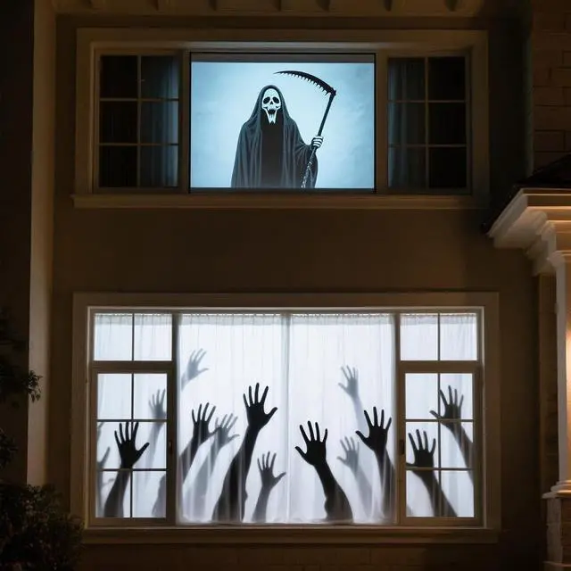Main image of AAJK 120in Halloween Holographic Window Rear Projection Screen