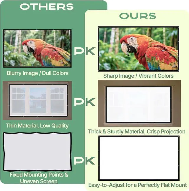 Alt view image 4 of 7 - AAJK 120in Halloween Holographic Window Rear Projection Screen