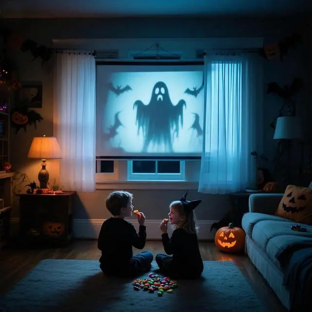 Alt view image 6 of 7 - AAJK 120in Halloween Holographic Window Rear Projection Screen