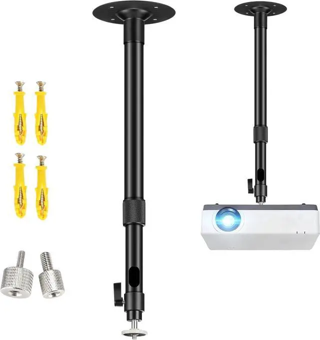Main image of 2-Be-Best High Ceiling Projector Mount 23 to 41 in / 58 to105 cm, Extra Long Projector Ceiling Mount with Extendable Adjustable Projectors Mounts Black