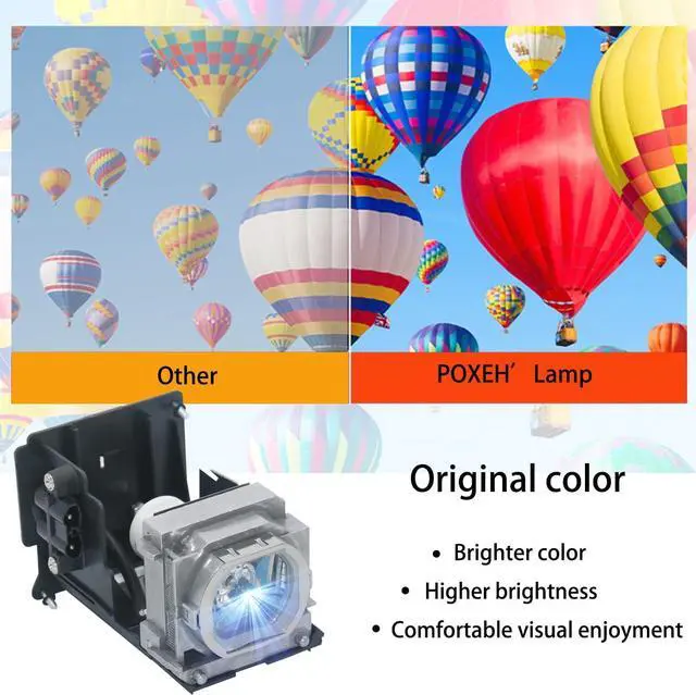 Alt view image 3 of 6 - A+ Quality VLT-HC5000LP/VLT-HC7000LP Replacement Projector Lamp Bulb for VIEWSONIC PJD5153 PJD5155 PJD5255 PJD6350 PJD5555W PJD5555W PJD6550Lw PJD6551Lws with Housing