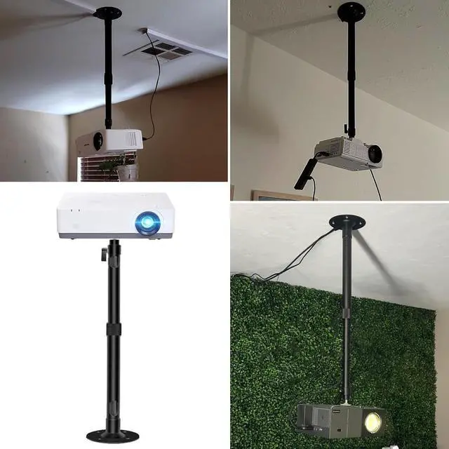 Alt view image 6 of 7 - 2-Be-Best High Ceiling Projector Mount 23 to 41 in / 58 to105 cm, Extra Long Projector Ceiling Mount with Extendable Adjustable Projectors Mounts Black