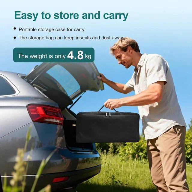 Alt view image 6 of 7 - Outdoor 120-inch Projector Screen with Stand, Portable Foldable Indoor Movie Screen 16:9 HD 160° Viewing Double-Sided Projection Screen Suitable for Home Theater, Backyard, Party, Camping