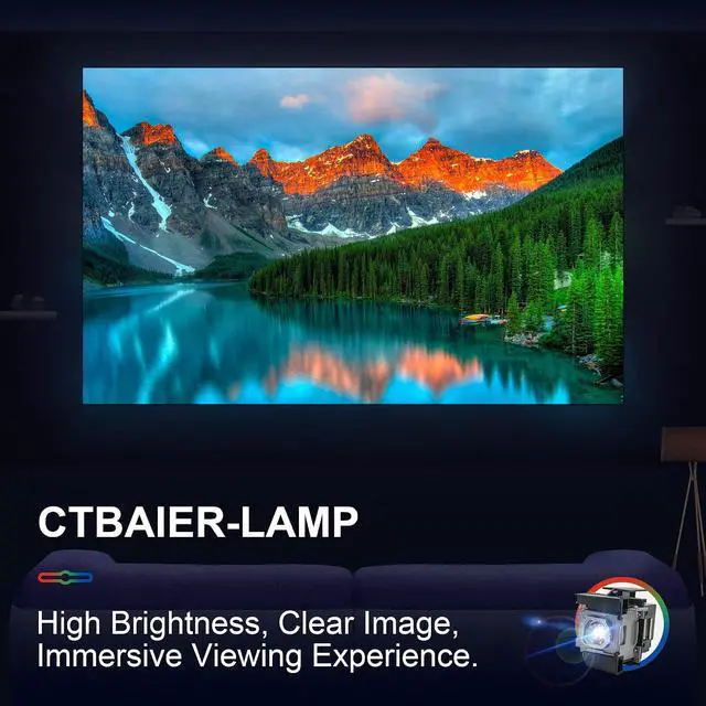 Alt view image 4 of 6 - CTBAIER ET-LAA410 Hight Quality Replacement Projector Lamp for Panasonic PT-AE8000U PT-AE8000 PT-AT6000E PT-AT6000 with Housing